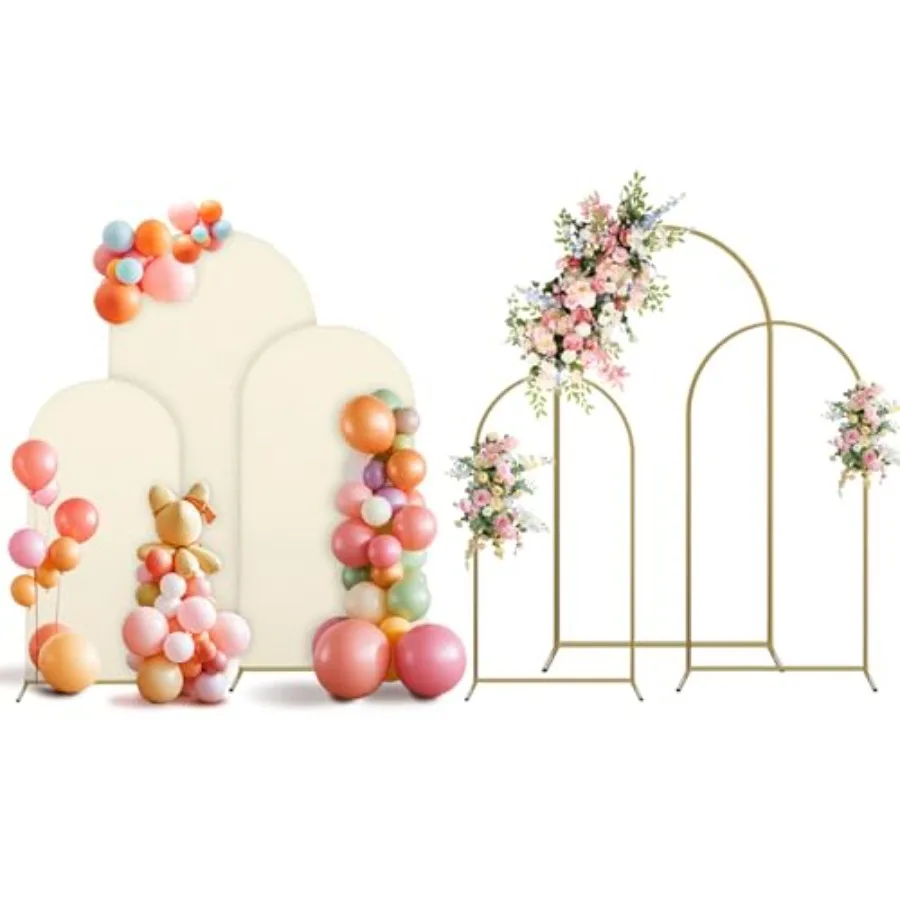

Набор для создания арки: металлическая арка для шаров (7.2 фута, 6.6 фута, 6 футов), золотая, для свадебных мероприятий