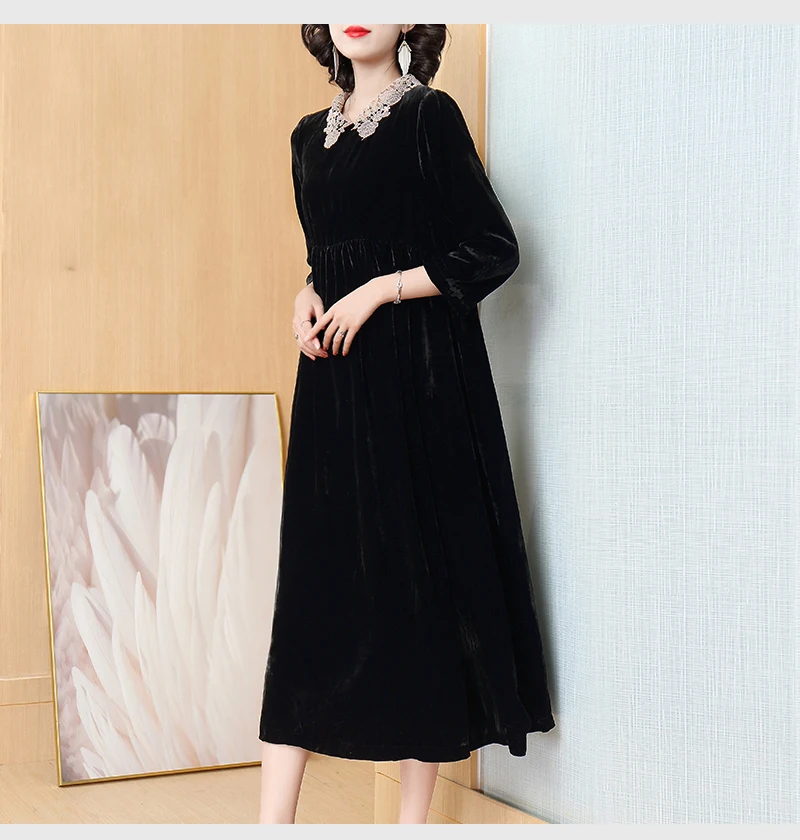 Silk Velvet. Ladies' Dresses, Elegant and Ladylike Casual Skirts, Luxurious Fashionable, Comfortable Soft Shiny, Fine-textured