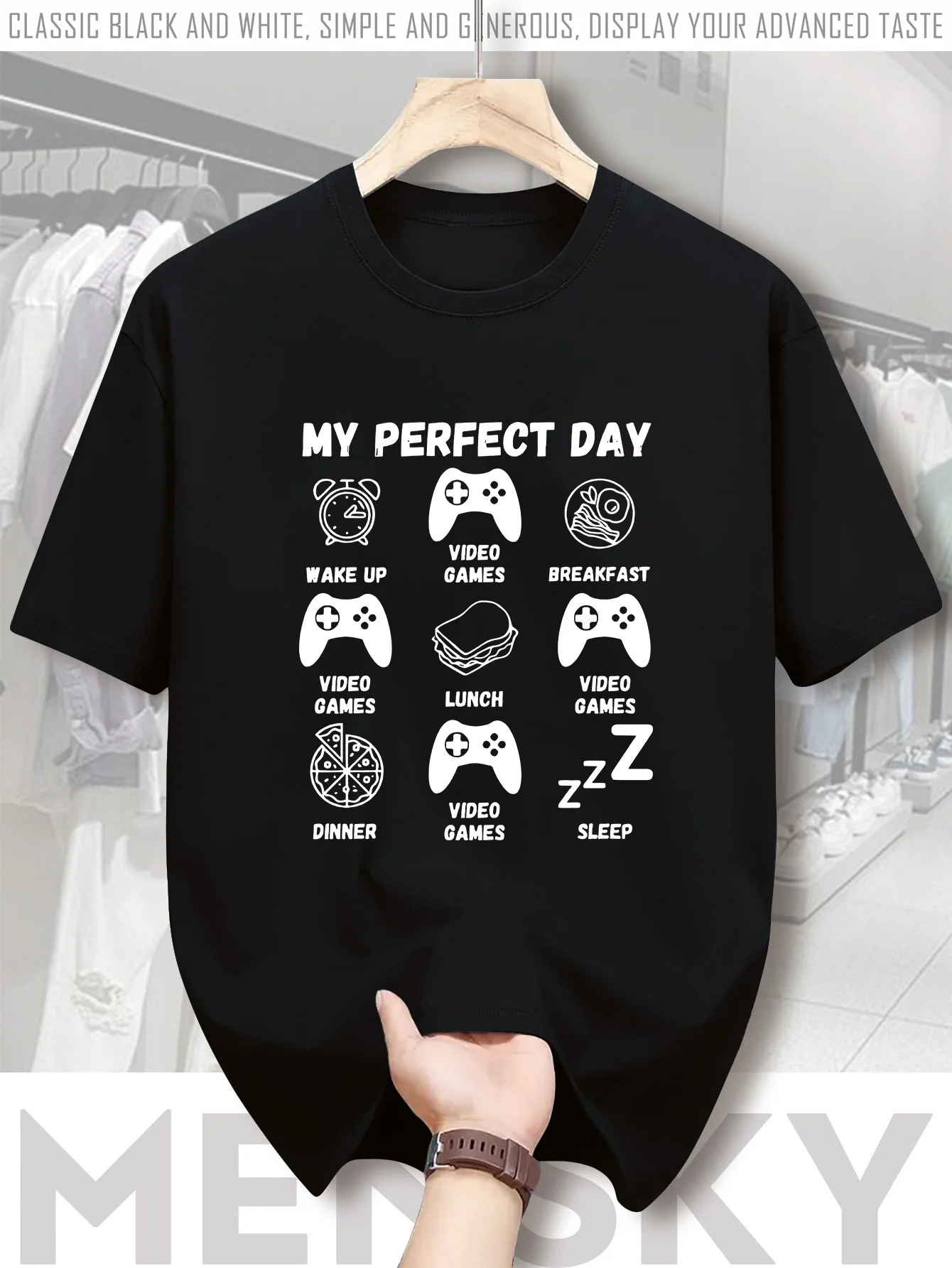 Men's Casual Short Sleeve Graphic Tee - 