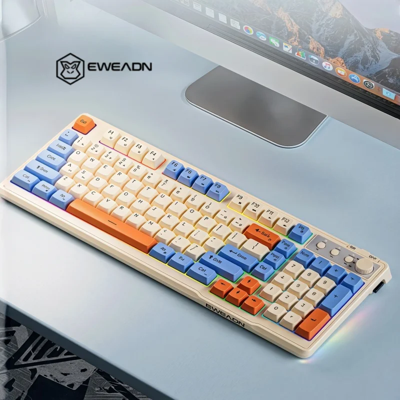 

EWEADN V1 Dual-Mode Mechanical Keyboard Mouse Wireless Bluetooth 5.0 2.4G Ultra-Thin Lightweight for Office Home Multiple System