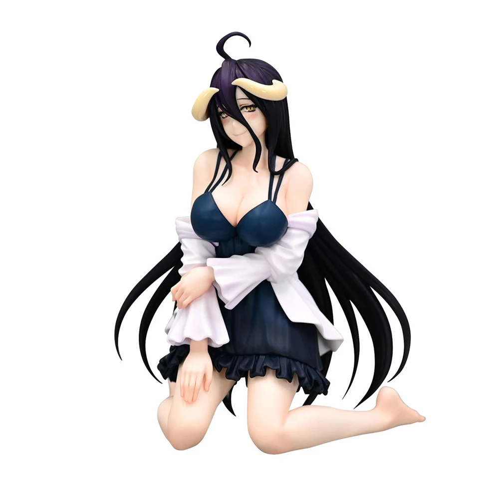

12cm JP Anime figure Albedo nightgown kneeling action figure Albedo figurine Doll PVC Model Toys Adult Collection Statue Gift