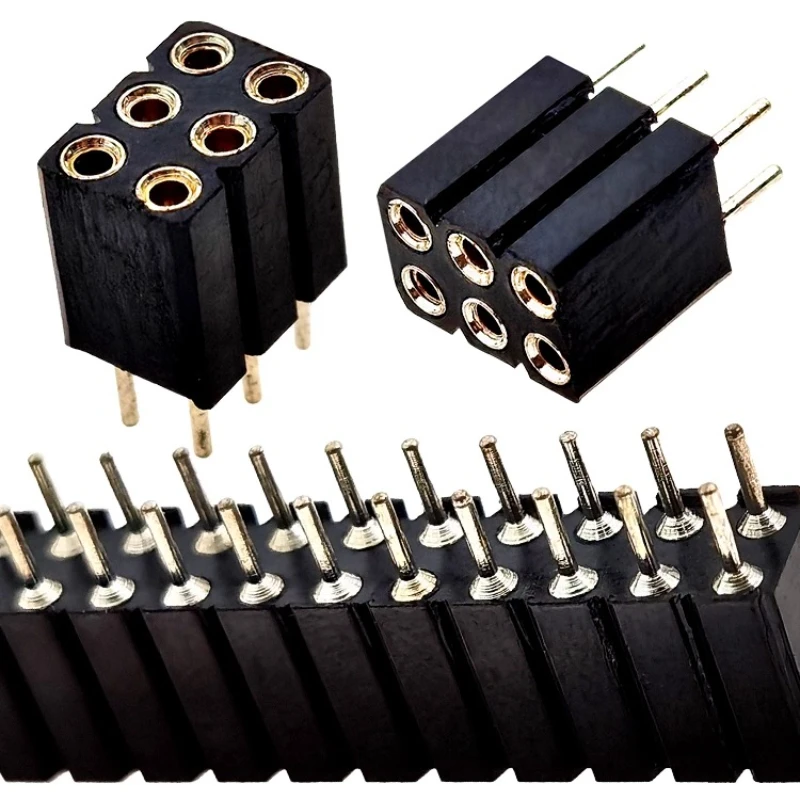 

2.54mm Dual Row PH7 Extra Plastic 2x2P 4P 8P 10P 20P 40P Round PCB IC Crystal Transistor Hole Female Header Socket Connector