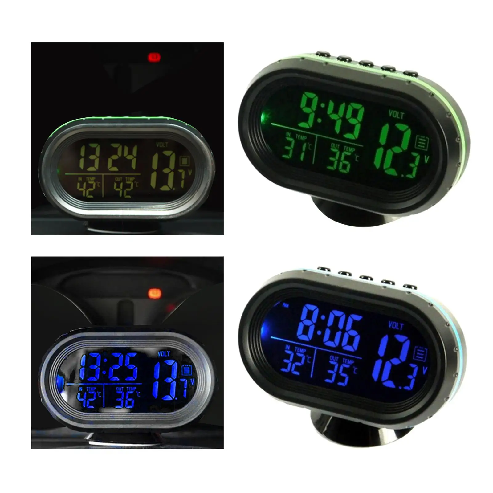 Clock Voltmeter Accessories Car Part Monitor Battery Meter Digital Clock 12V Voltage Tester