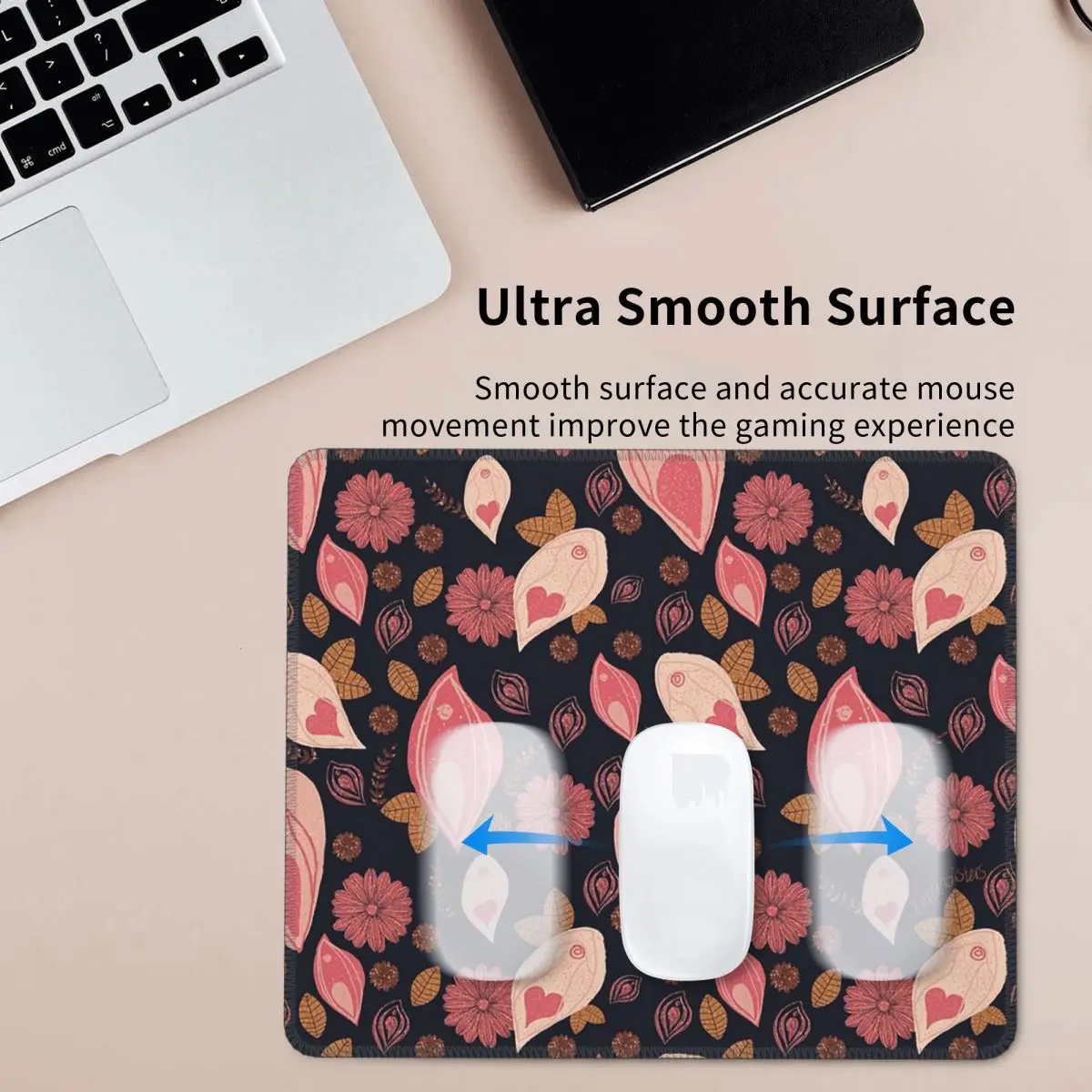 

Коврик для мыши с цветочным узором вульвы, компьютерная клавиатура, коврик для мыши, игровой коврик для ноутбука, офисные аксессуары, настольные коврики