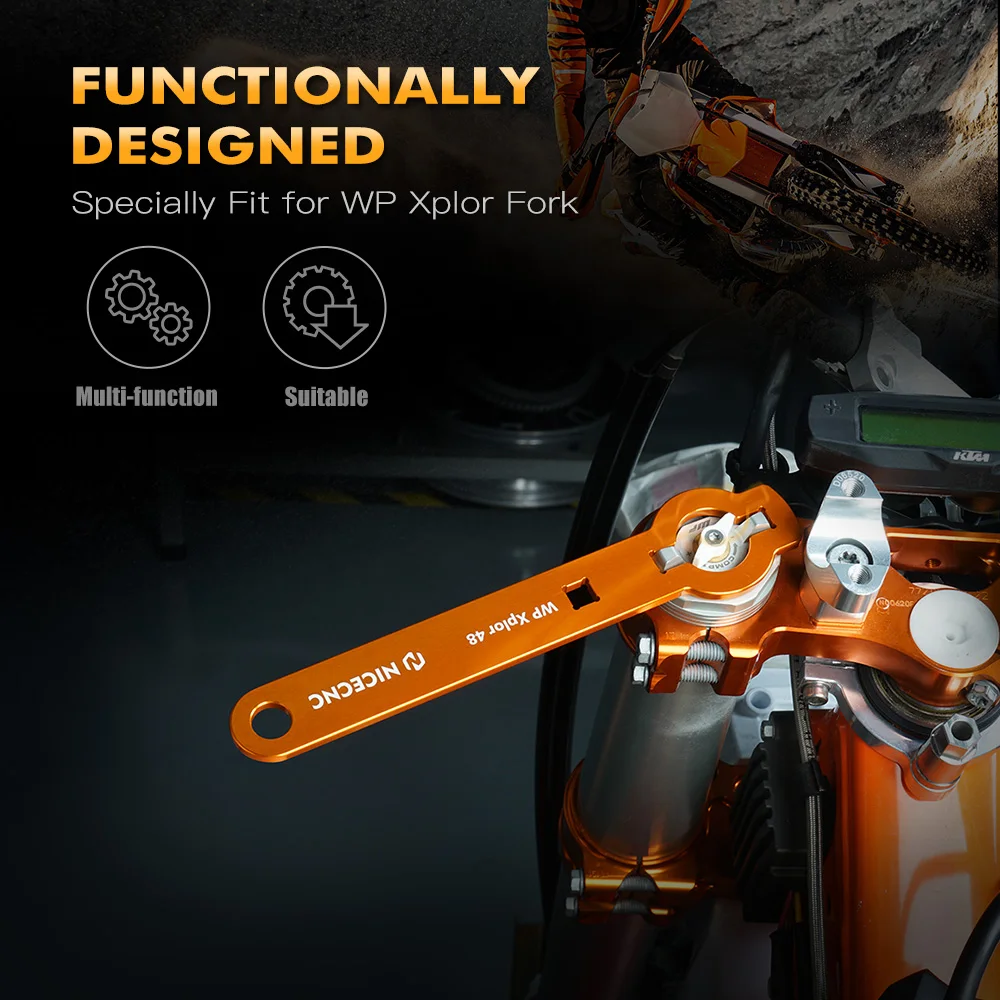 NICECNC For KTM EXCF 350 XC-W 150 250 300 XCW TPi Six Days 2019-2022 EXC-F 450 Motorcycle WP Xplor Fork Cap Wrench Spanner Tool