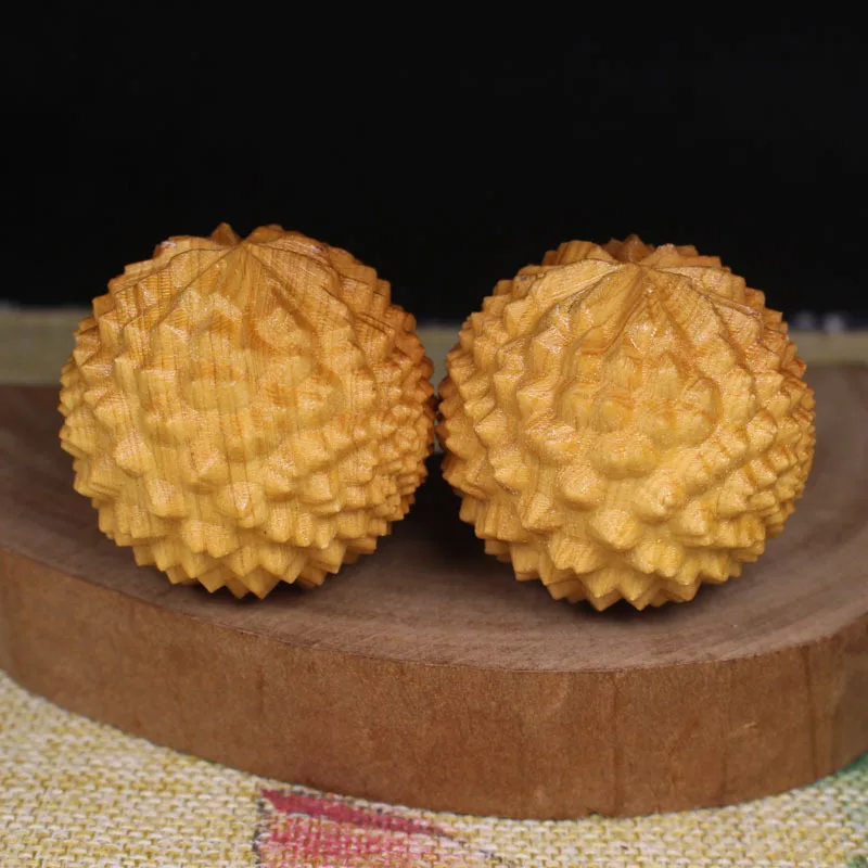 Banyan wood durian fitness ball handball ornament craft hand piece
