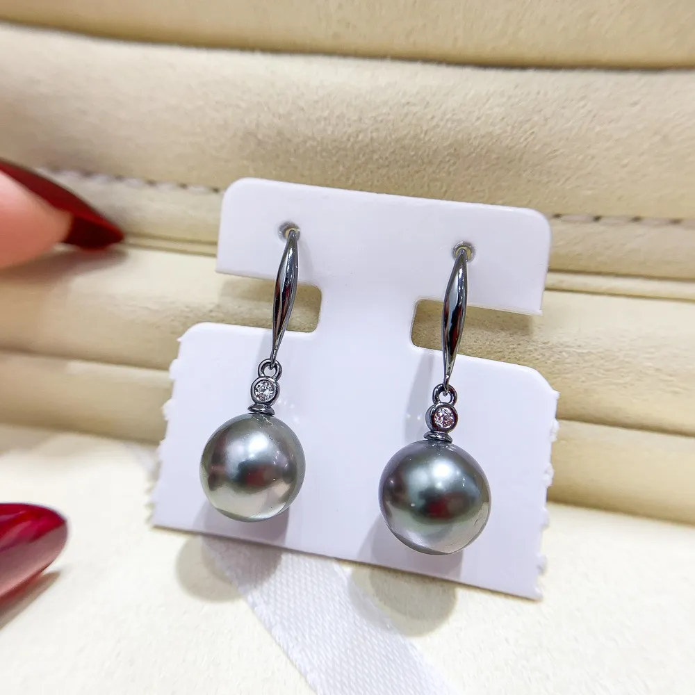 

DIY Pearl Accessories S925 Sterling Silver Earrings Empty Gold Silver Earrings Fit 8-15mm Round Bars E043