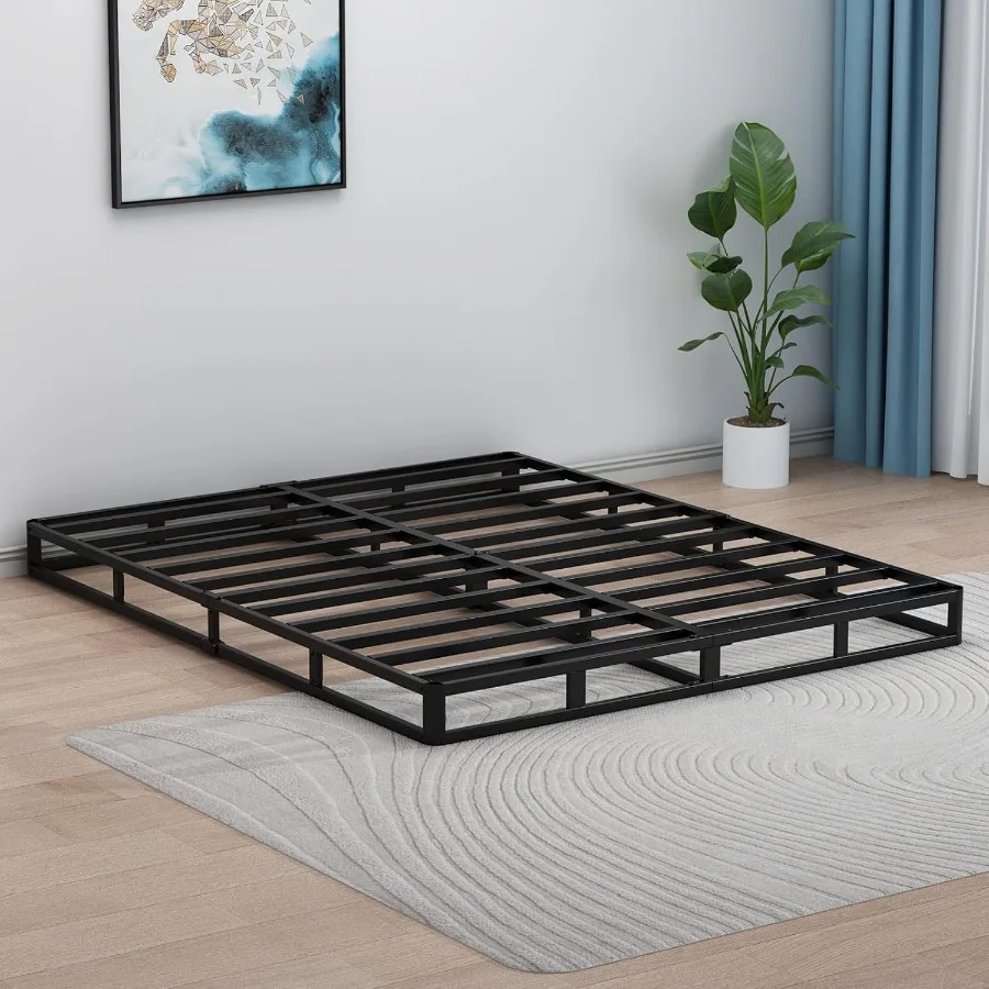 5 Inch Low Profile Box Spring for King Bed,with Easy Clean Fabric Cover,Non-Slip/Easy Assembly/No Noise/Box Spring Only