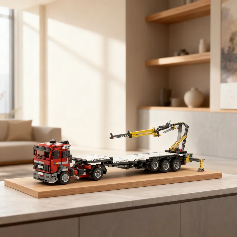 2097 piezas MOC Iveco Turbostar 190 42 y camión de plataforma, modelo técnico, bloques de construcción, juguete de arquitectura, regalos de Navidad, ladrillos, bricolaje para niños
