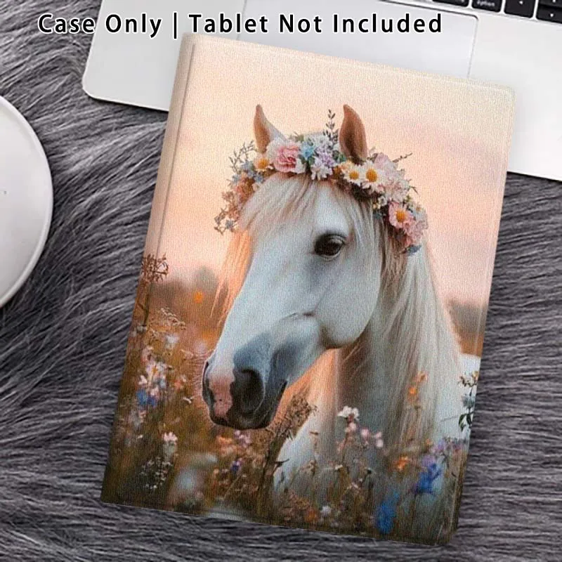 Flower Horse For Lenovo Xiaoxin Pad Pro Tab M10 K10 Plus 3rd Y700 Gen 11 11.2 11.5 12.7 8.8 Inch Tablet Case