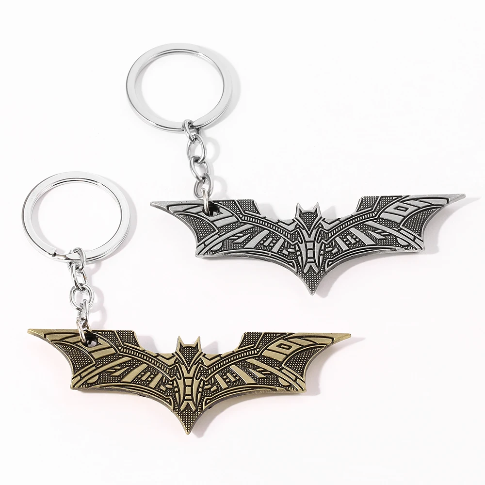 Super Hero Bat Keyrings Car Pendant Keychain Anime Movies Bat Pendant Keychain Kids Birthday Gifts