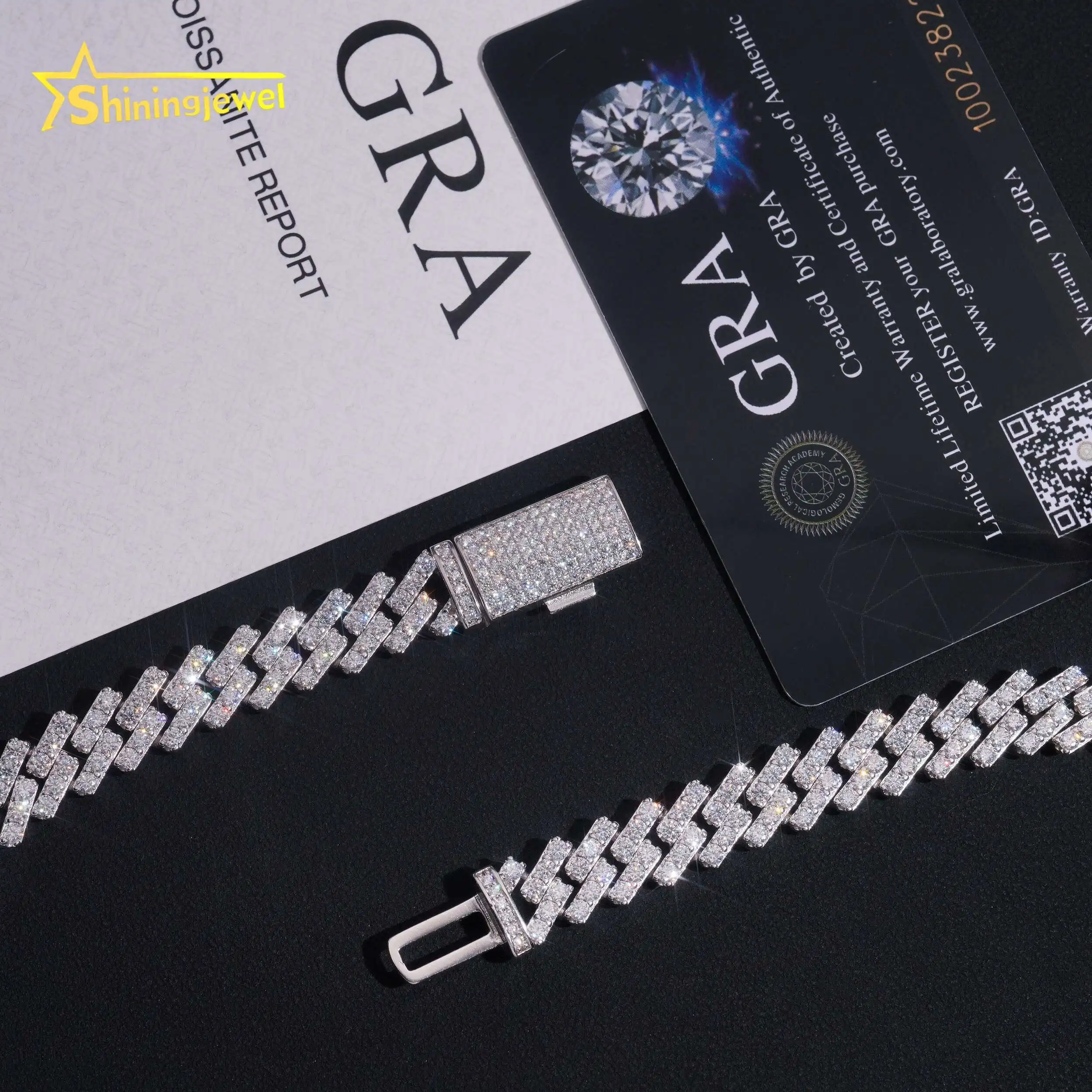 Hot Sale Men's 10mm Iced Out Cuban Link Chain 925 Sterling Silver Gold Plated Pass Diamond Test VVS Moissanite Cuban Necklace...