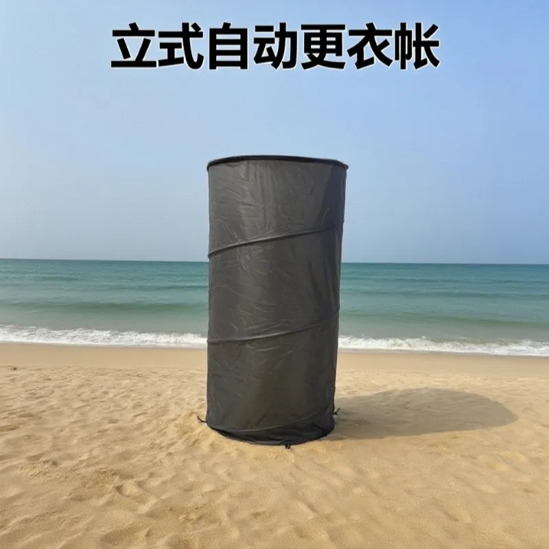 

Vertical Changing Tent Foldable Storage Bucket Drawstring Laundry Hamper Toy Storage Basket with Shoulder Strap