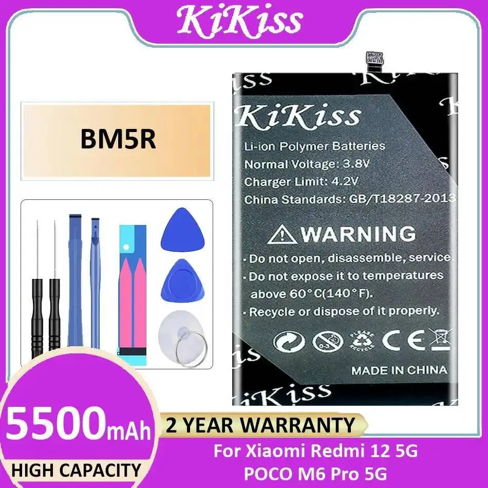 

BM5R For Xiaomi Redmi 12 5G Poco M6 Pro High Capacity 5500Mah Mobile Phone Battery