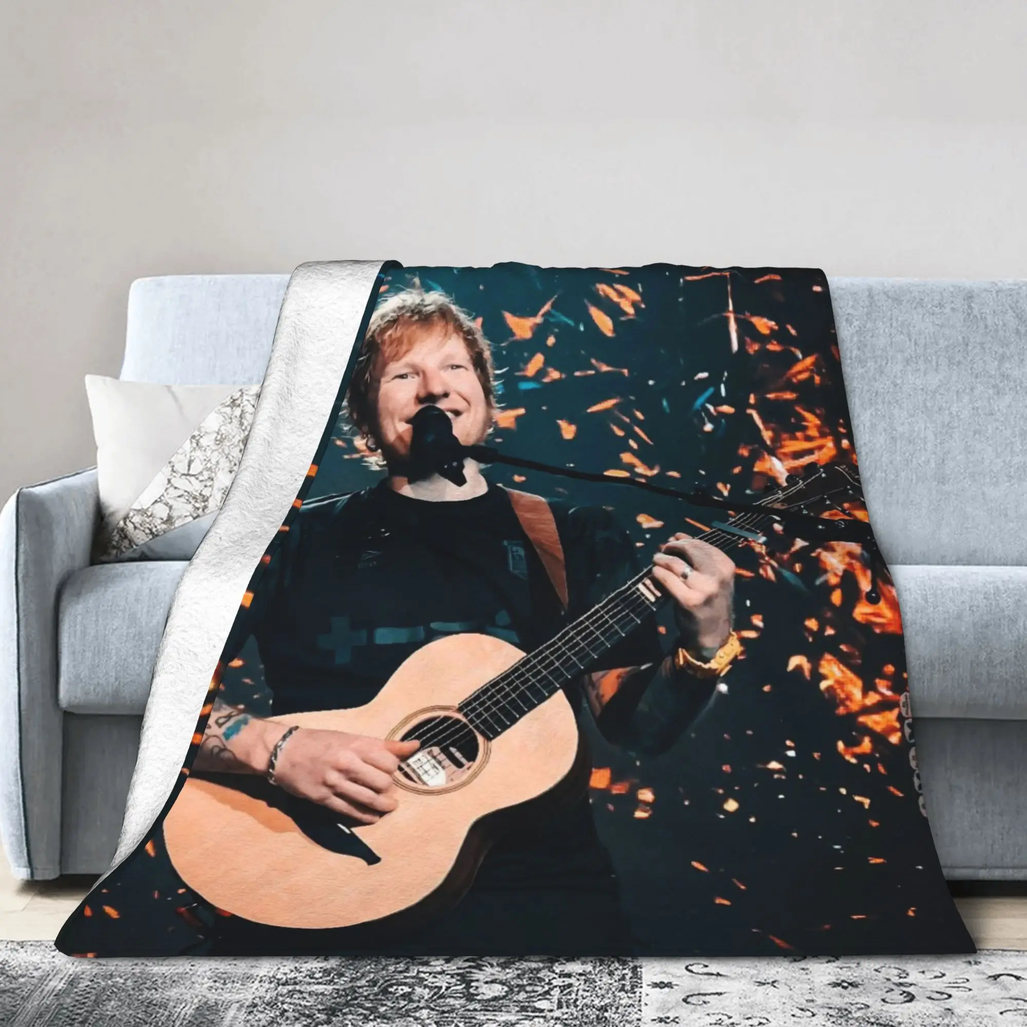 

Одеяла Ed Sheeran Loop Tour 2026, плюшевые многофункциональные ультрамягкие одеяла из кораллового флиса для постельного белья, пледы