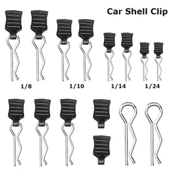 4/12pcs Metal R-type Shell Body Fixed Clips Pin with Tab for  TRAXXAS Axial SCX10 TRX-4 MJX Hyper Go 1/8 1/10 1/14 RC Car Part