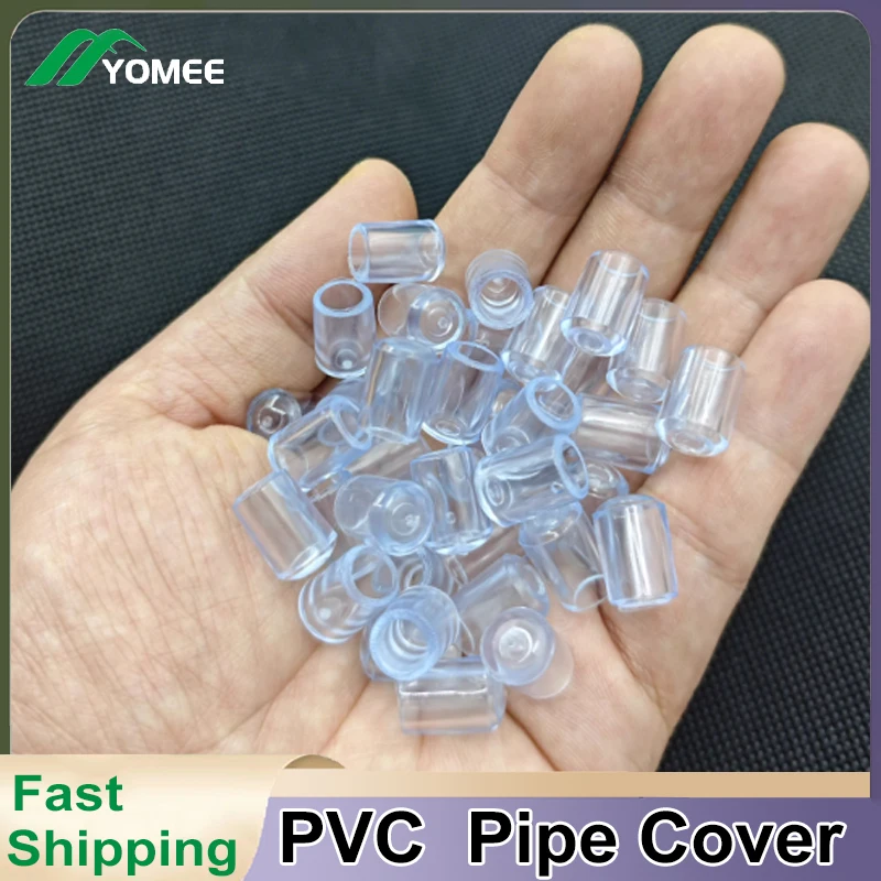 PVC Rubber Cap Cover Plastic Pipe Sleeve Hub Thread Protection Sleeve Round Pipe Cable End Cover Black/White/Clear