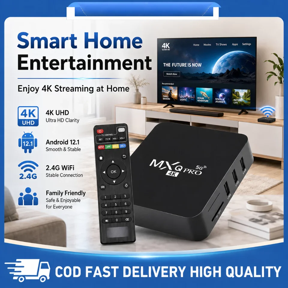 New 2026 4K Set Top Box MXQ PRO TV BOX Android 1+8G H313S 5G WiFi Original Quad Core Netflix Youtube Media Player IPTV