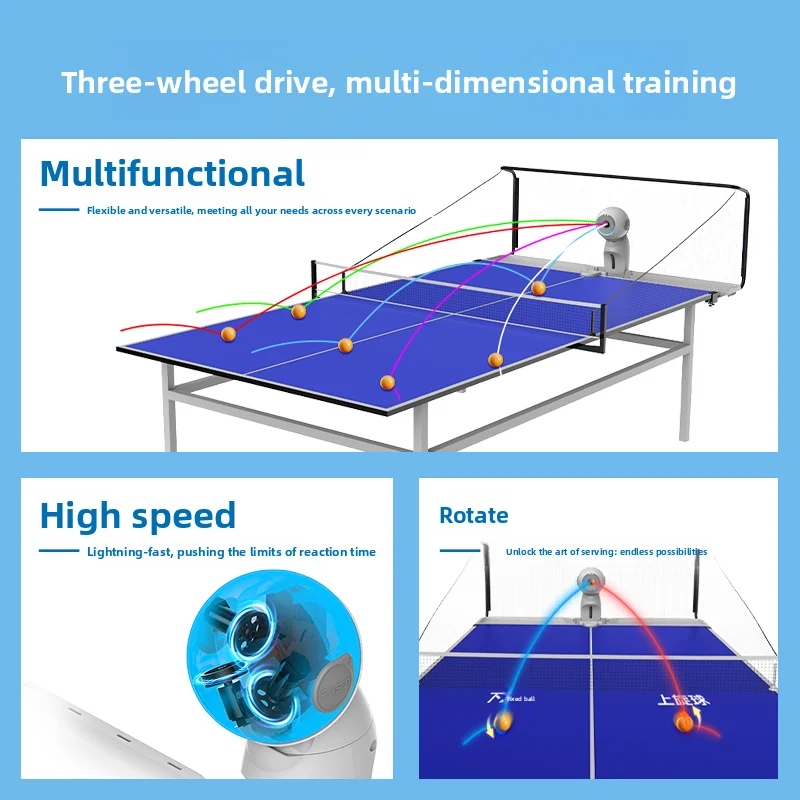 Dora table tennis serve machine Home high school entrance examination trainer APP control Self-programming automatic serve devic