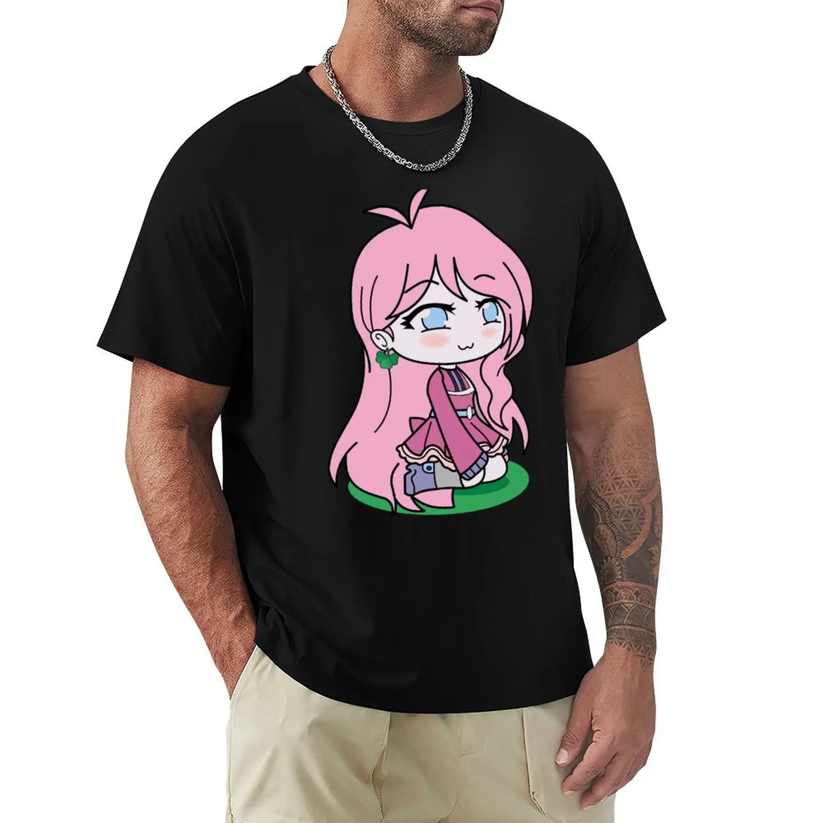 Gacha Life Series - Ava cheerful girl T-Shirt Work Comfort T-Shirt for Men