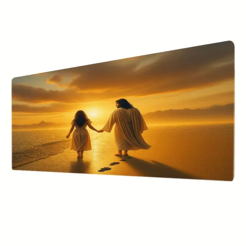 Brand Large Iron Art Mouse Pad Golden Sunset Non-Slip Thick Desk Mat For PC Laptop Office Home Computer Smooth Skid Backing