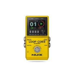 Pedal estéreo NUX-Loop Core, efeitos de guitarra elétrica, pedal Looper de próxima geração com controle MIDI LCD colorido, acessórios de guitarra