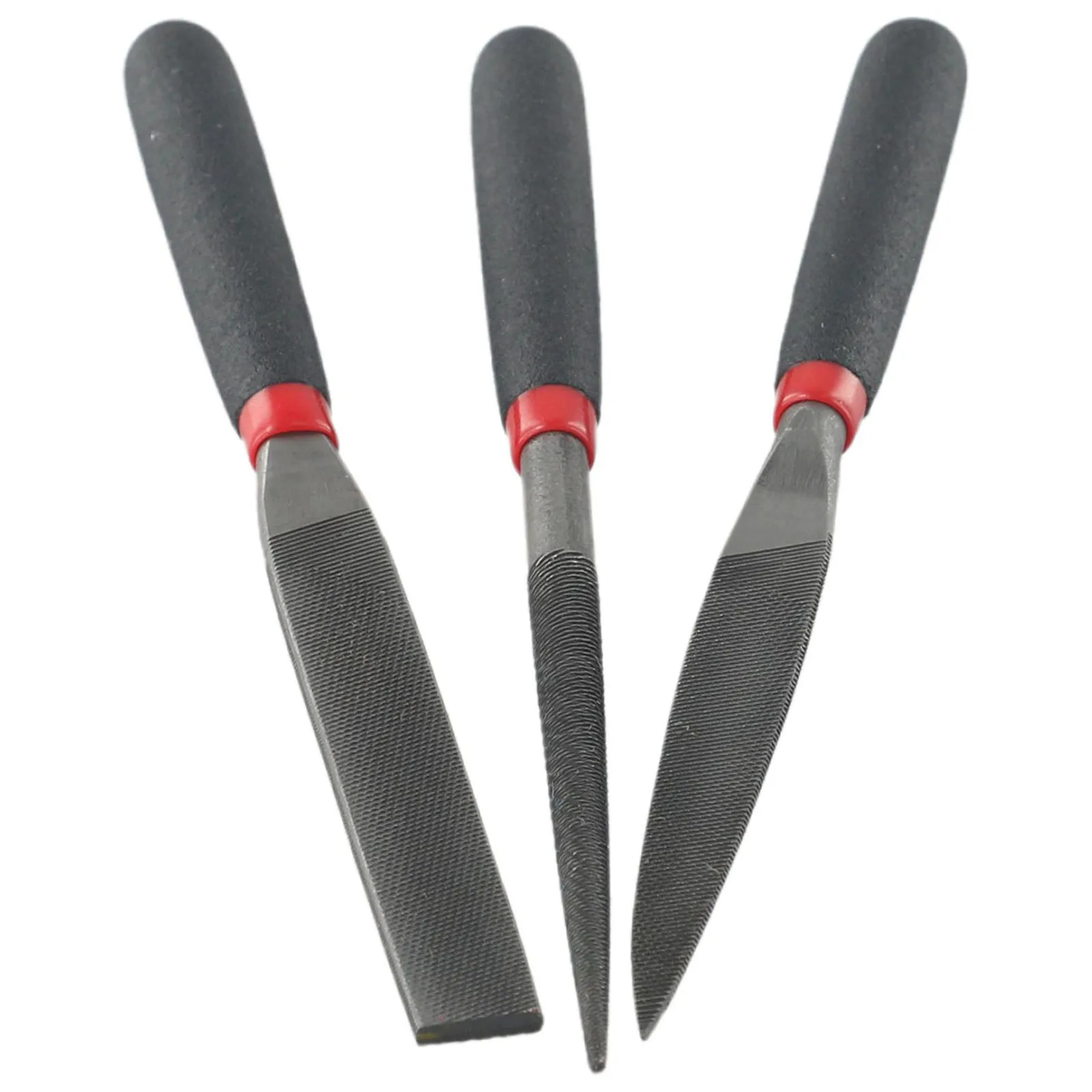 Hand Operated Tools Files Model Files 3Pcs/Set Half Round File Mini Files Round File Steel (Approx. ) 118mm Home