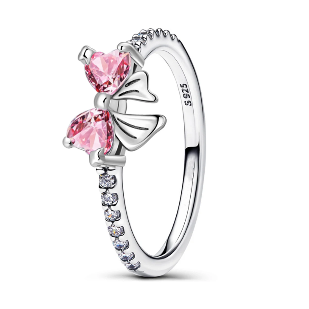 Women's 925 Sterling Silver Engraved Signet Ring with Zircon