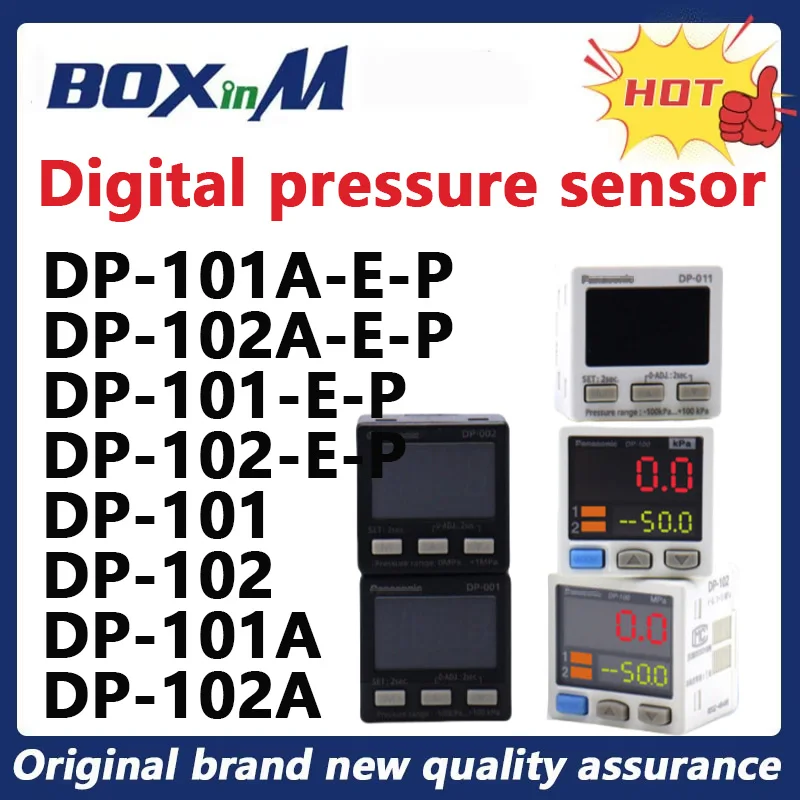 100% Baru Asli Manometer DP-102-E-P Sensor Tekanan Negatif Vakum Digital