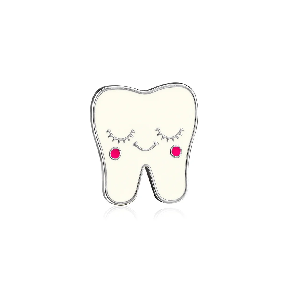 Harong Exquisite Teeth Brooch Oil-Dripping Material Pin Backpack Lapel Badge for Dental Staff Jewelry Accessories