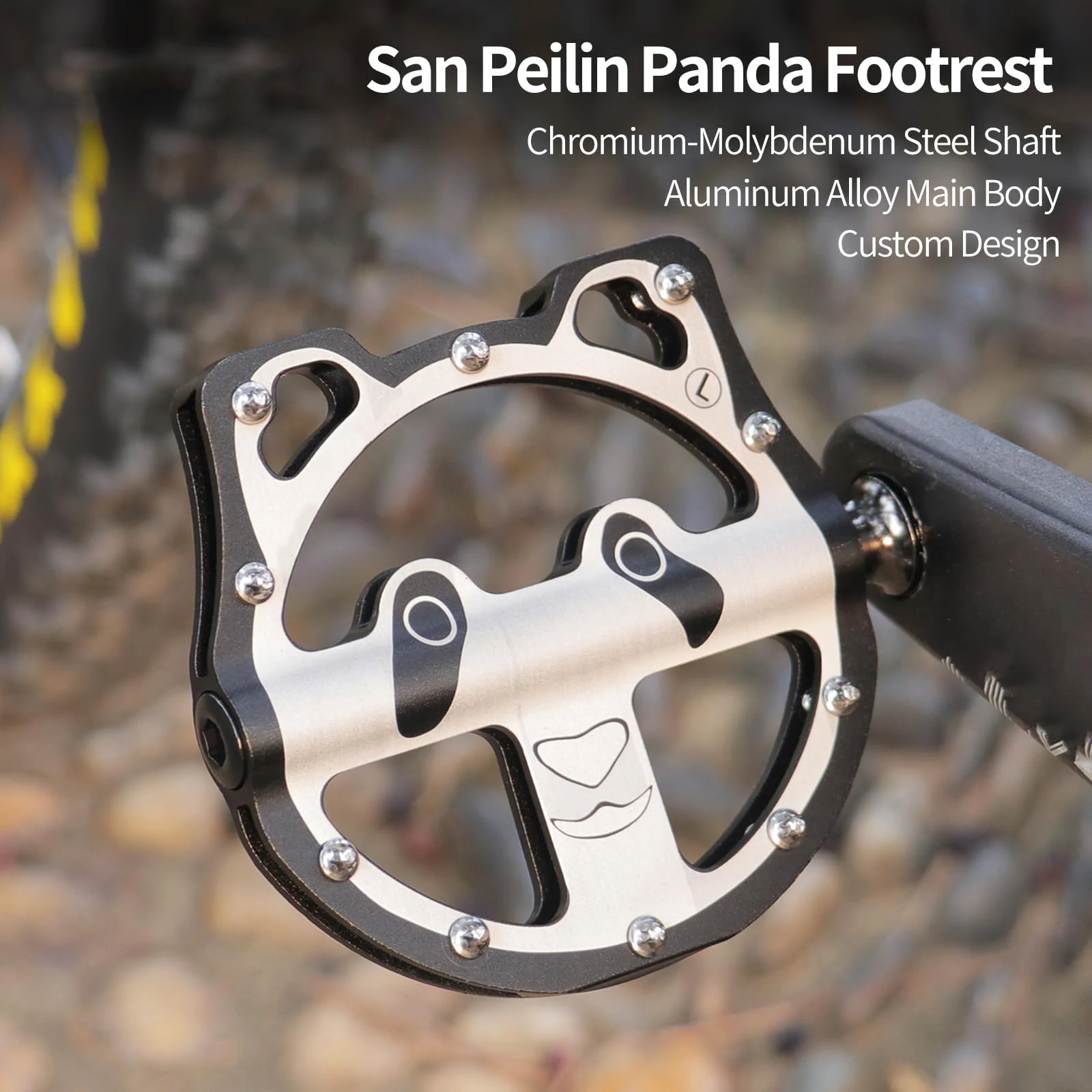 Aluminum Alloy CNC FOR Mountain Bike Pedals With 3 Bearings Anti-Slip Panda Lightweight Bicycle Parts
