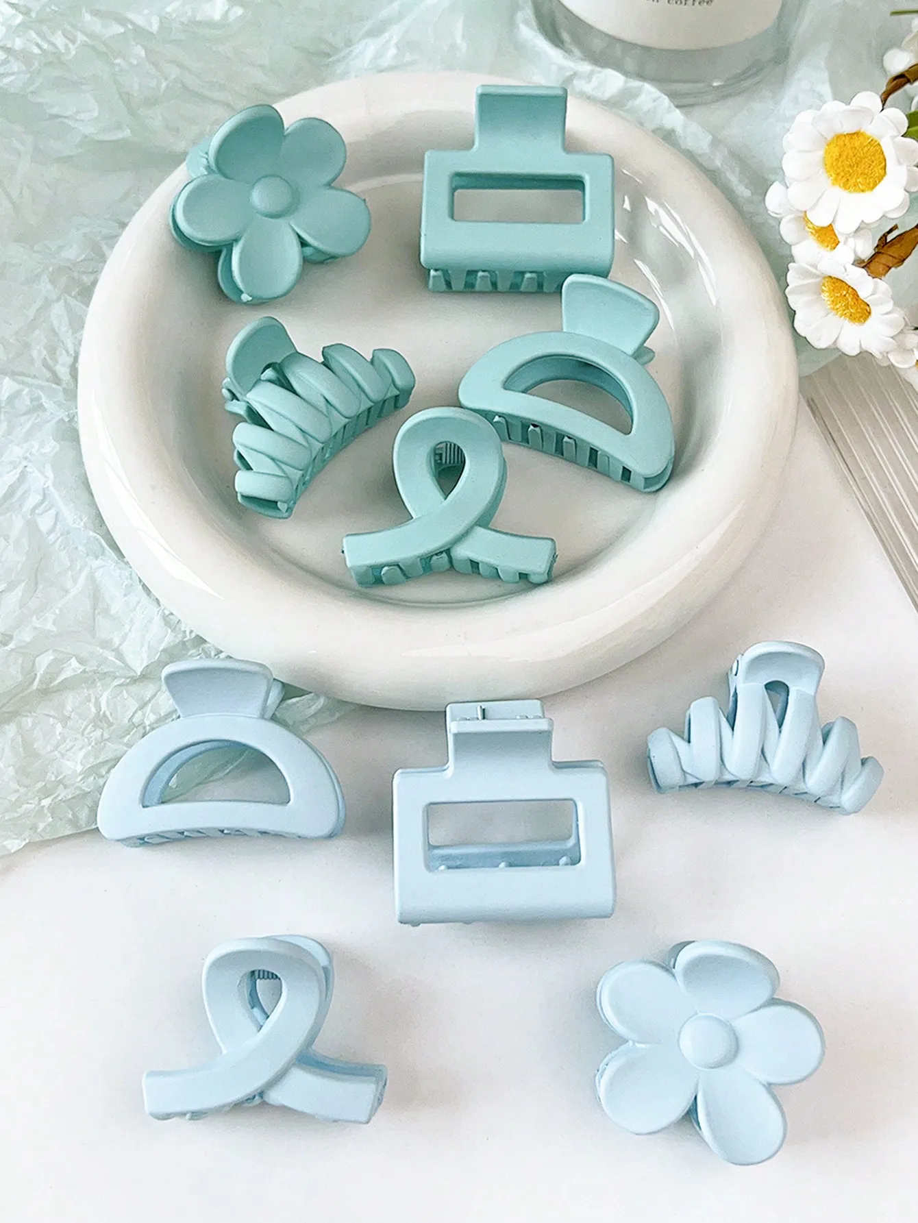 10 Stück mehrfarbige kleine Haarklammern, niedliche Blumen, rutschfeste Kieferklammern, 5 Stile, Bananenklammern, Haarschmuck für Frauen und Mädchen – Detail 14