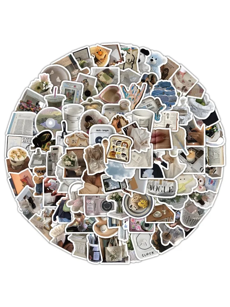 AliExpress NONE 100PCS Ins Style Cartoon Small Fresh Little Items Decoration Waterproof Graffiti Stickers for Helmet Bicycle Sticker Story Store