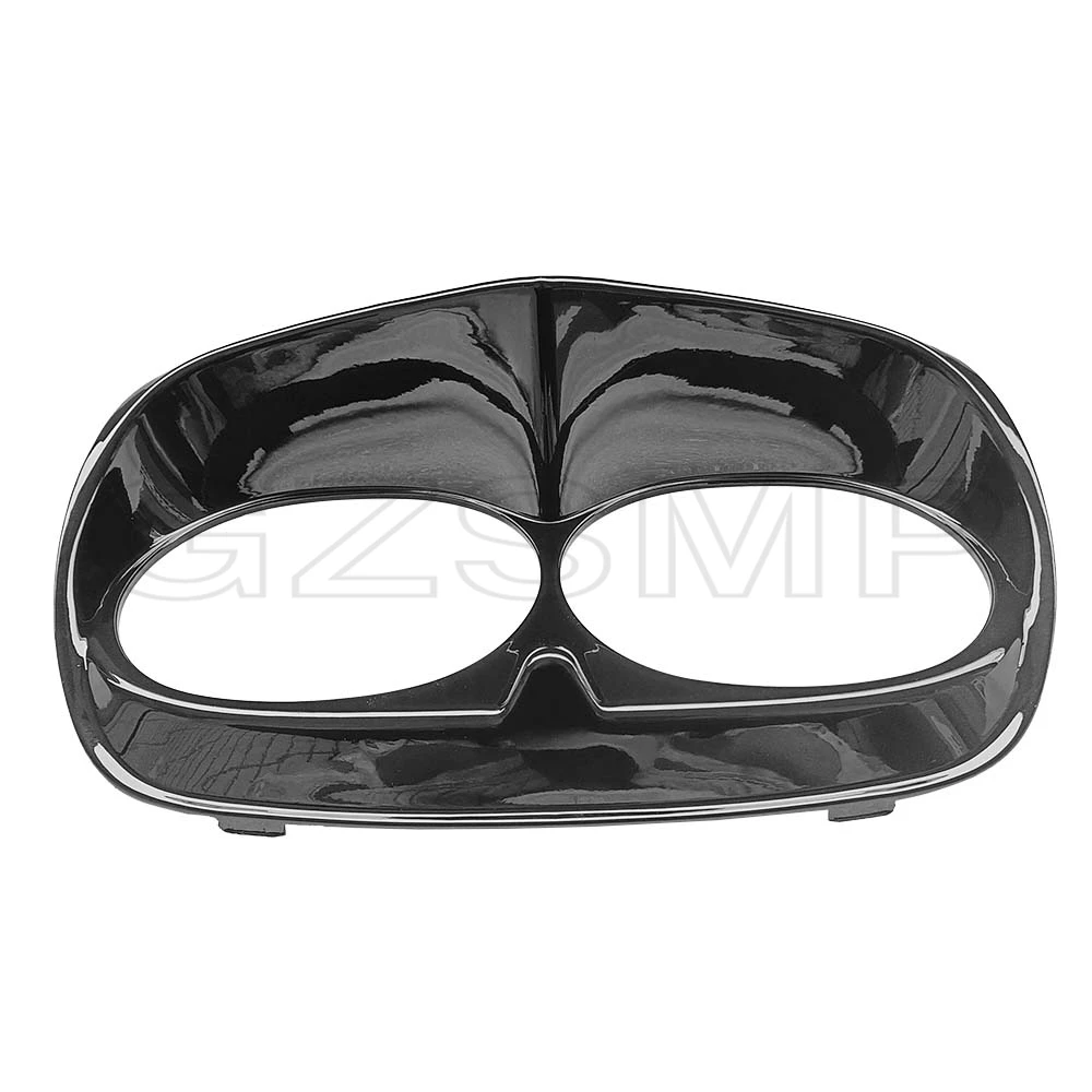 Dual Headlight Fairing Bezel Cowl Outer Headlamp Trim Cover Motorcycle Fit For Harley Road Glide 1998-2013