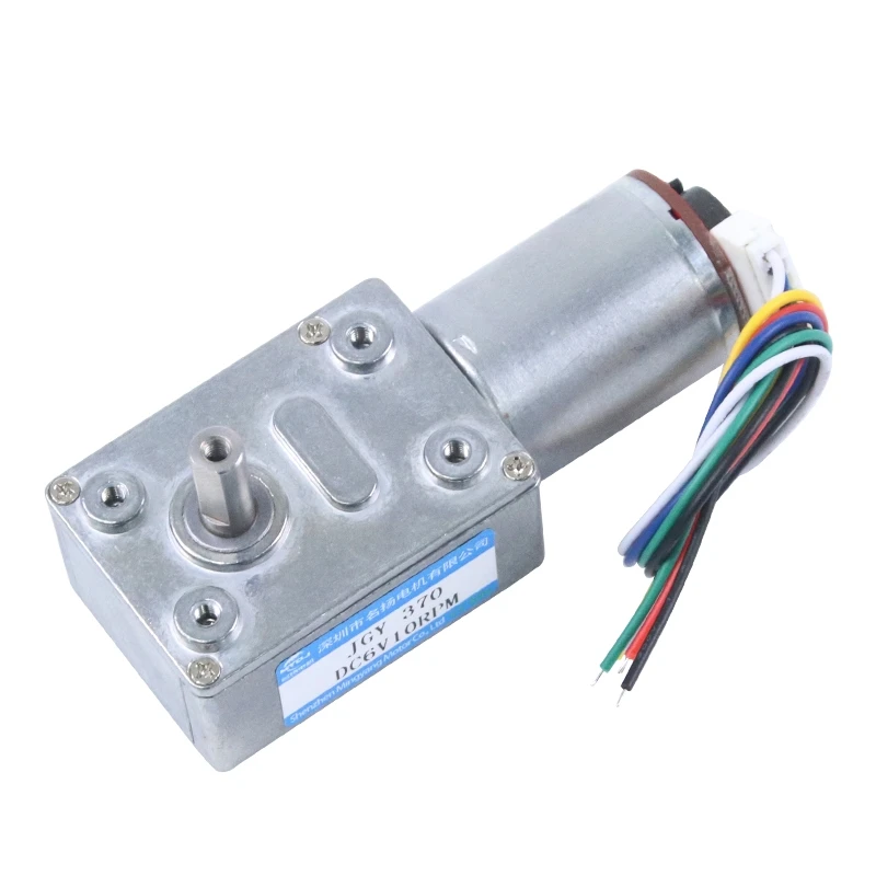 

JGY370 Gear Motor Encoder Electric DC 6V 12V 24V Speed Reducer 7rpm To 150rpm PWM Forward Reversed Hall Coding Signal Feedback