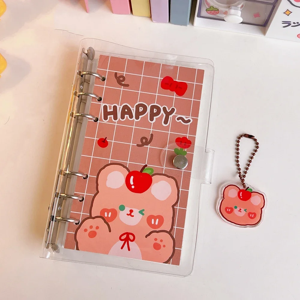 Kawaii PVC Loose-leaf Notebook Cover Hand-book DIY Transparent Coil Sprial Books Cute Agenda Journal Planner journal notebook