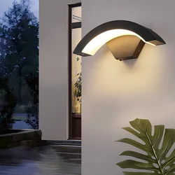 Na zewnątrz IP65 lampa z czujnikiem ganek kinkiety lampy przytwierdzone do ściany nowoczesny wodoodporny krajobraz LED reflektor balkon korytarz ogrodowy podwórko