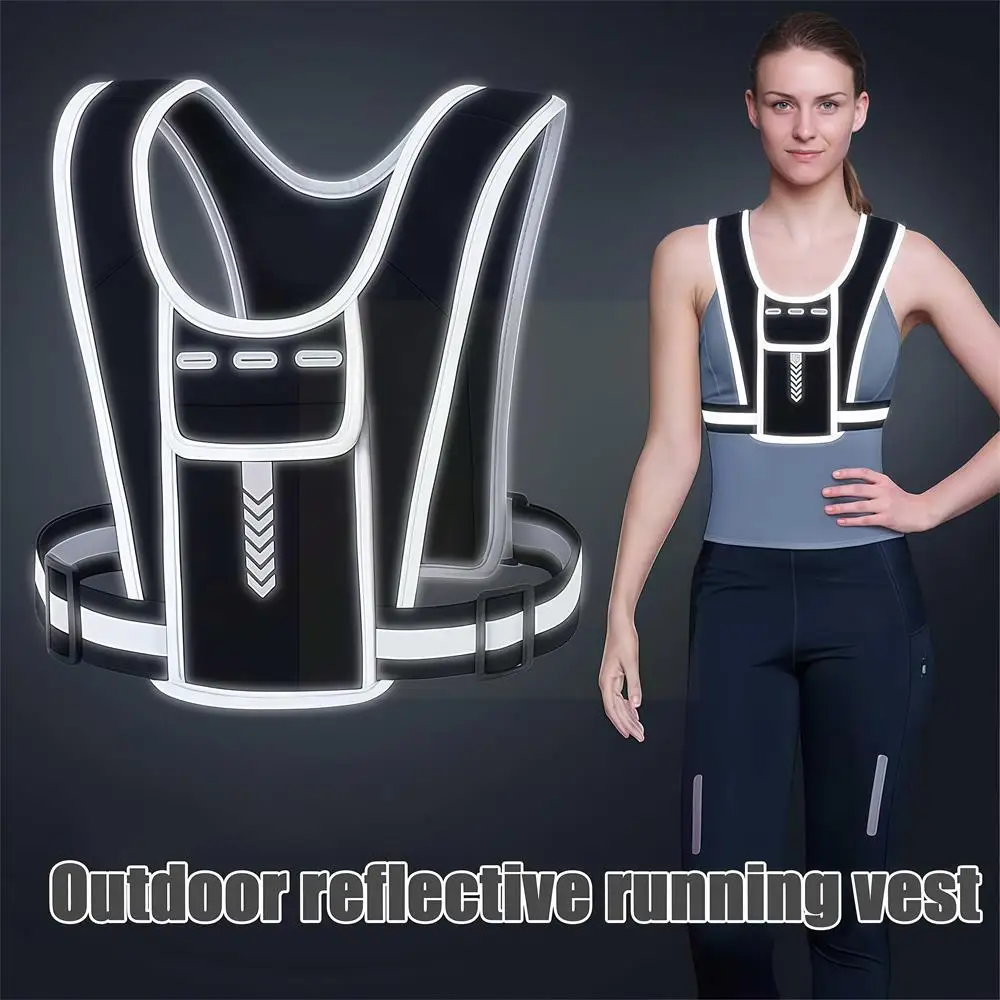 

Running Vest Chest Phone Holder Reflective Workout Gear Sport Water Bag Backpack Cycling Trail Hydration Knapsack Water Rucksack