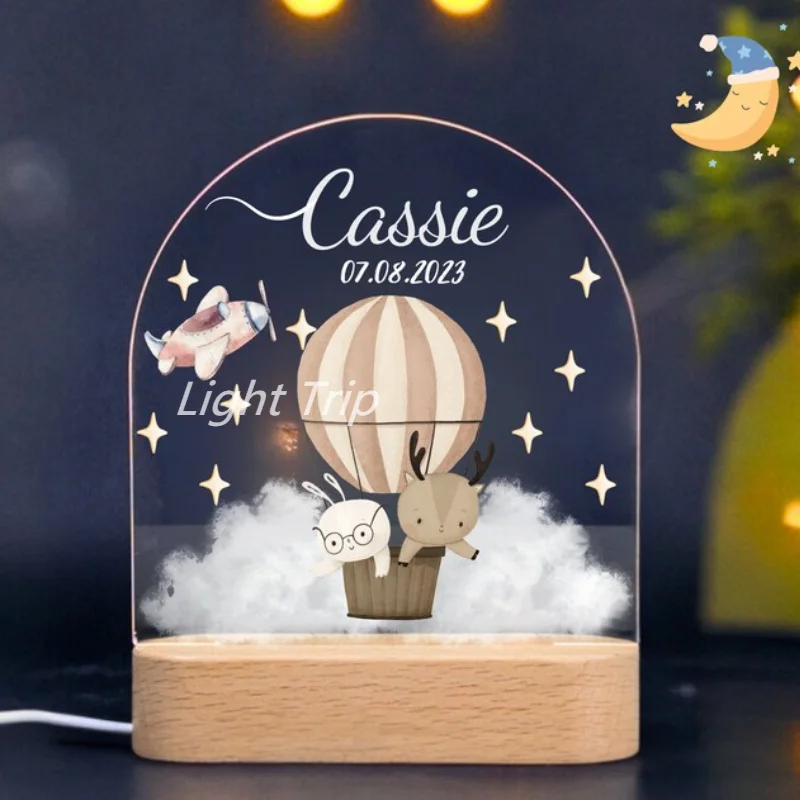 Drop Shipping Personalized Nightlight USB LED Customized Name 3D Lamp Decoration Bedroom Toys Birthday For Baby Children Gift