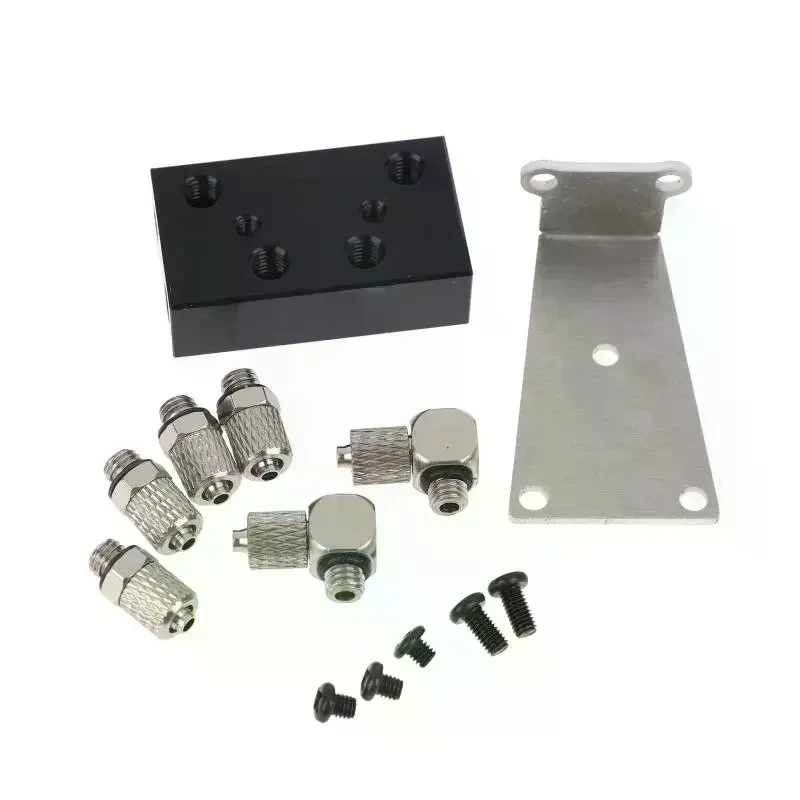 /GJ/RC Hydraulic Model Big Arm Sub-oil Circuit Block Two-way Three-way Valve Block 1/12 Excavator Model Accessories Loose Parts
