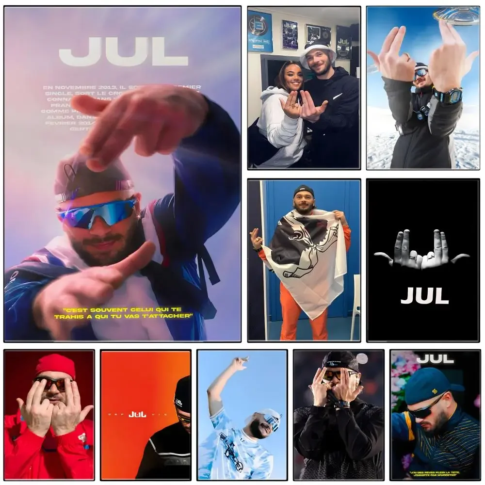 Rap Star J-jul Poster Self-adhesive Art Waterproof Paper Sticker Coffee House Bar Room Wall Decor
