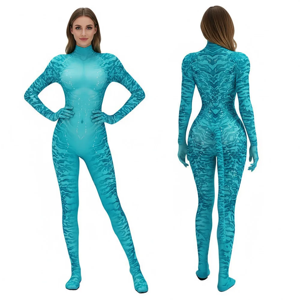 

The Way of Water Cosplay Costume Movie Avatar Alien 3D Print Jumpsuit Halloween Theme Party Carnival Disguise Outfit Takerlama