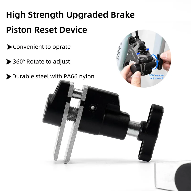 Upgraded High Strength Steel Bicycle Brake Pad Spreader Tool Bike Oil Disc Piston Reset Hydraulic Brake Caliper Piston Extension