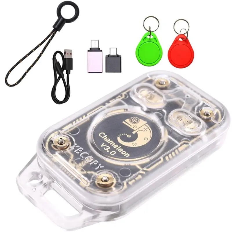 

Chameleon V3.0 RFID Smart Chip Reader ID IC Tag Copyer Reader Writer Smart Card Emulator+1XUID/CUID Keychain