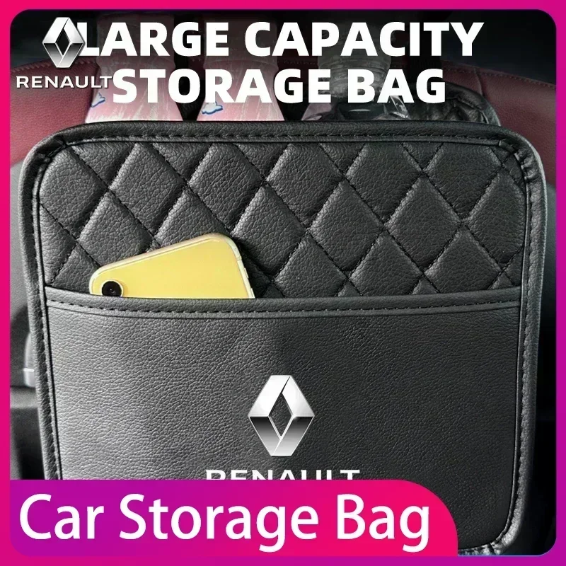 

Car Backseat Multifunction Leather Hanging Storage Bag Interior Accessories For Renault Clio Laguna 2 Megane Duster Logan Captur