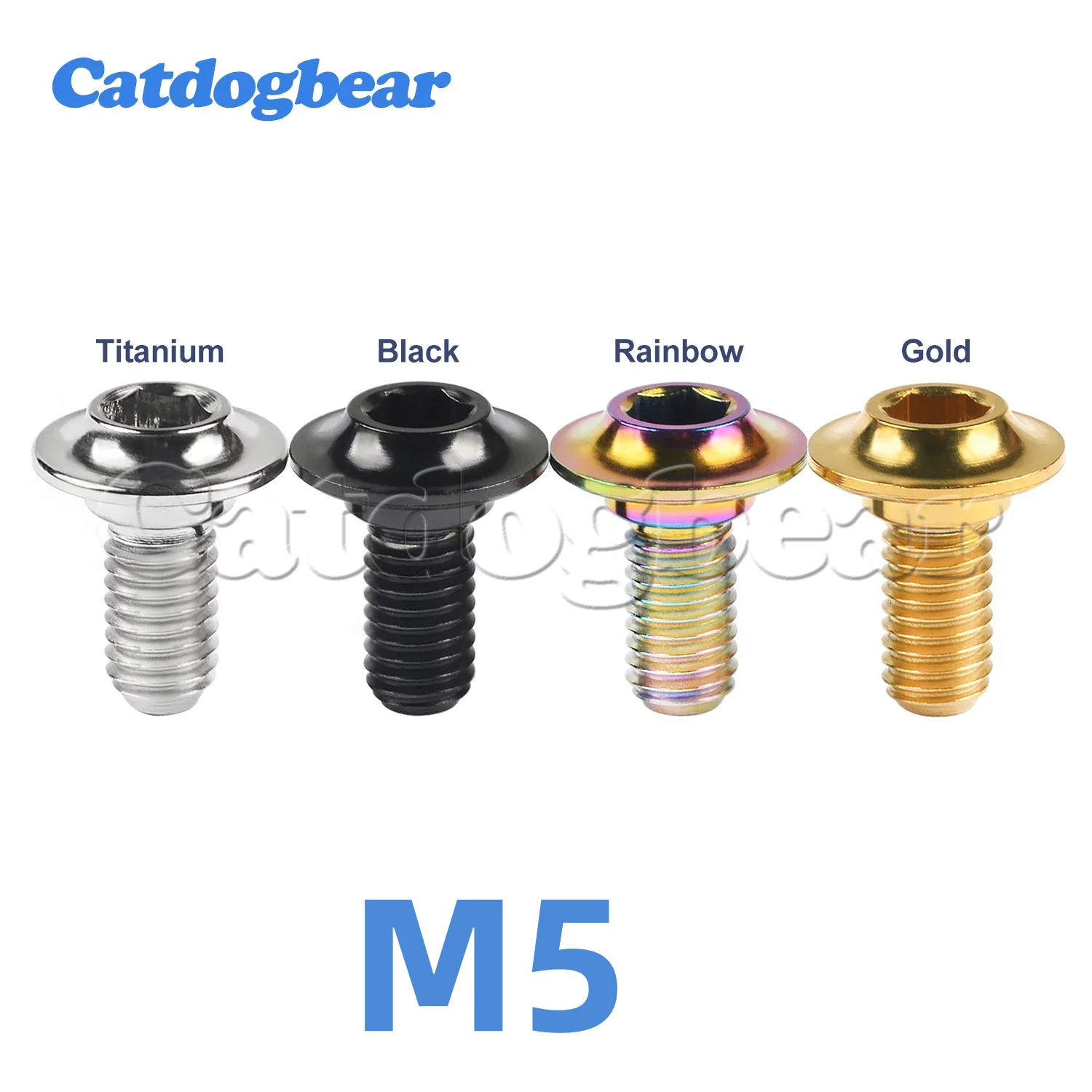 

Catdogbear Titanium Bolts M5 Clamp Bolt Screw for Road Bike Riding C Brake Shoes C Clamp Brake Pad