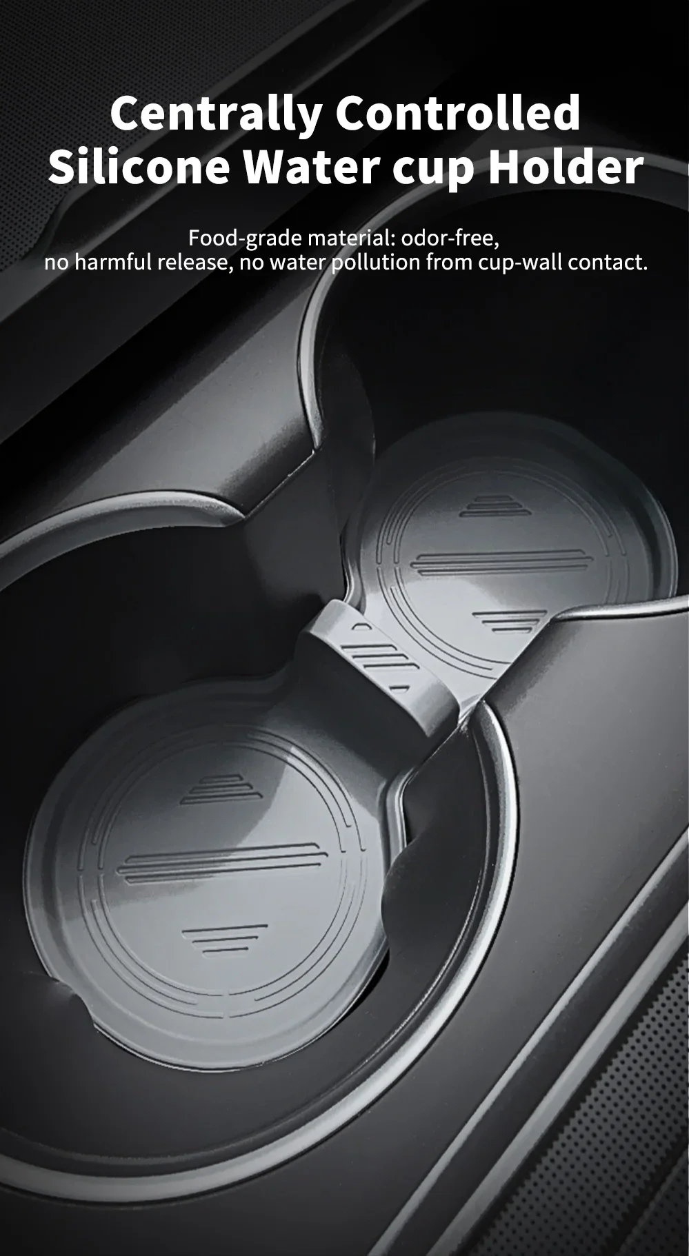 YZ Für Tesla Model 3/Y/YL Highland Juniper 2025-26 Model Y 21-24 Aufbewahrungsbox Armlehnenablage Silikon-Getränkehalter Organizer Box Teile – Detail 6