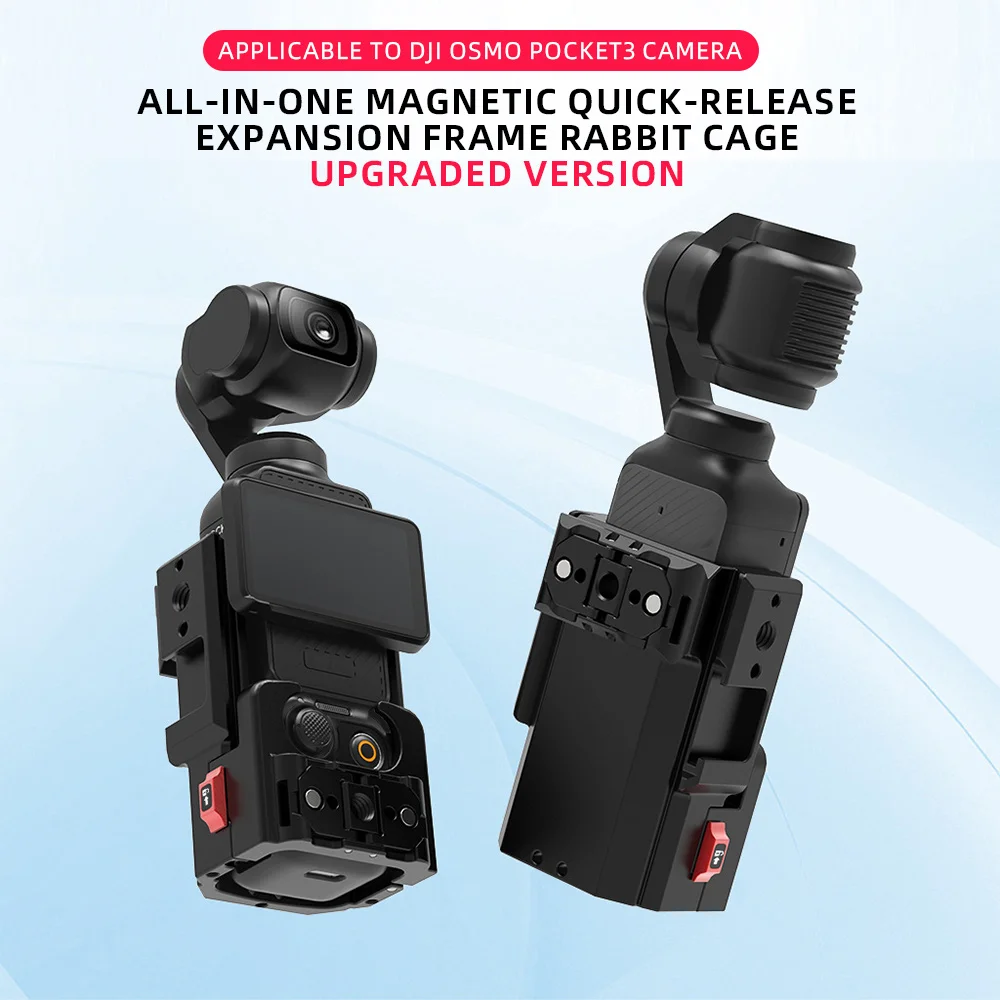

Магнитная быстроразъемная расширительная рамка для DJI OSMO Pocket 3, металлический адаптер, многофункциональная клетка W1/4 дюйма, крепление НАТО с определением местоположения Arii