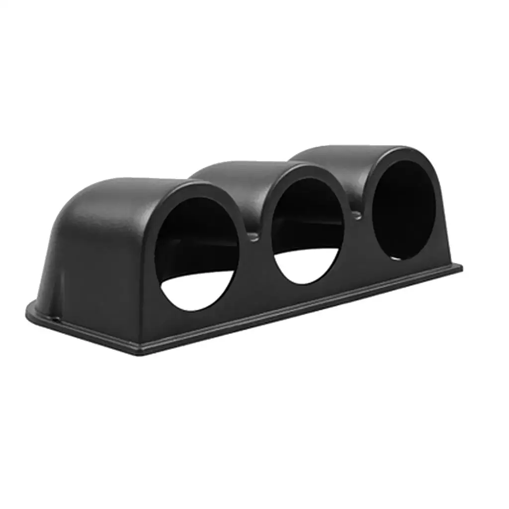 Triple Gauge Pod Universal Black 52mm Holder Car Dashboard Gauge Meter Kit for Vehicle Boat