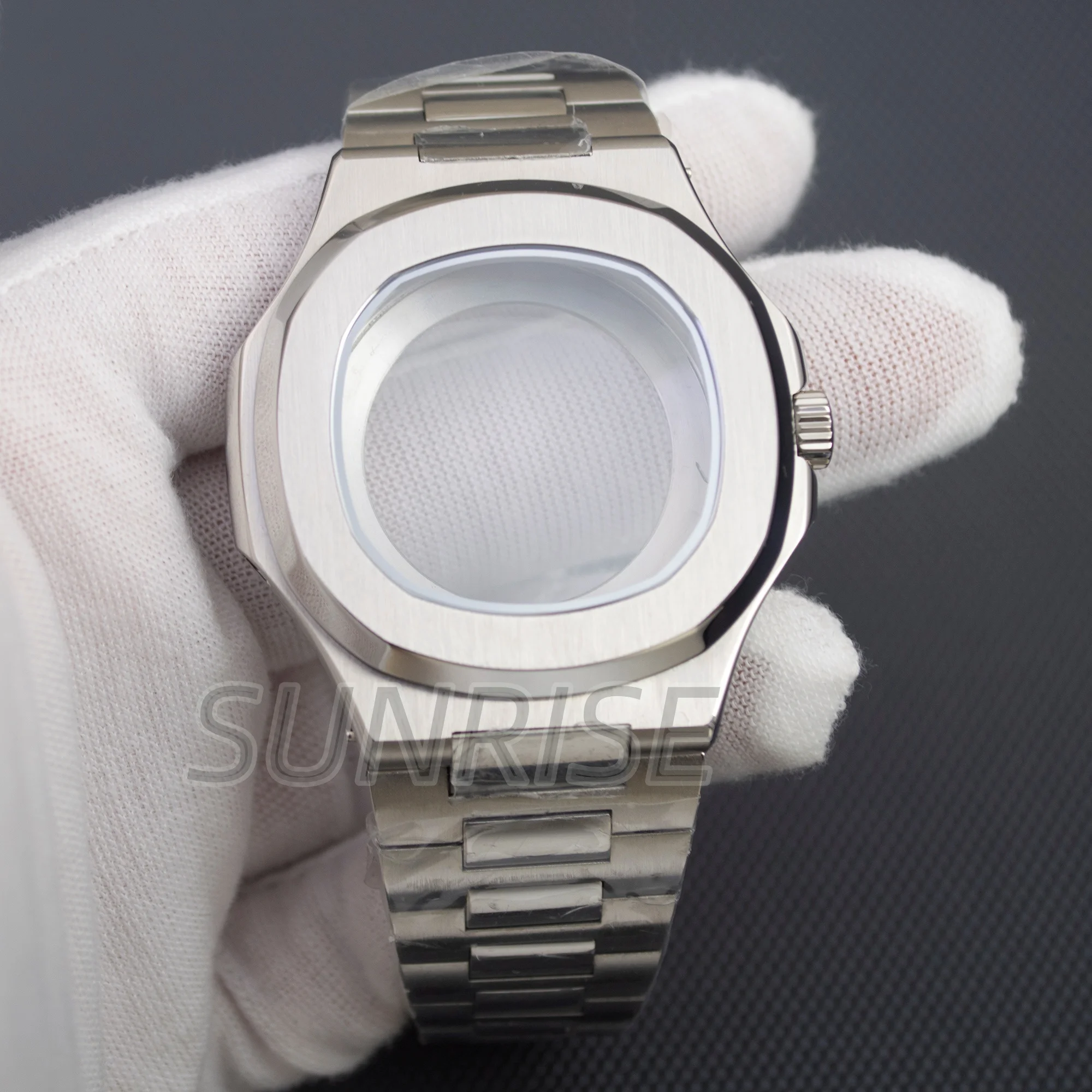 

41mm NH35 Watch Case Strap Sapphire For Nautilus Seiko nh35 nh36 nh38 Movement 30.5mm Dial Stainless Steel Bracelet Waterproof